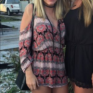 Printed Longsleeve Romper